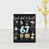 面白い神が最初にした67のミーム イエス キリスト教聖書 カード (黄色い花)