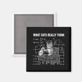 面白い科学物理学猫のミーム猫が思っていること マグネット (正面/裏面)