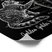 面白い科学猫 物理教師 猫の本音 ポスター (角)