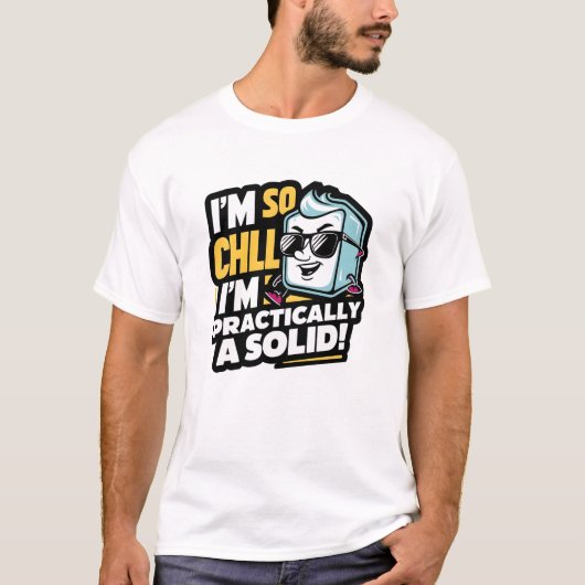 面白い科学 - 涼しい氷 Tシャツ (正面)
