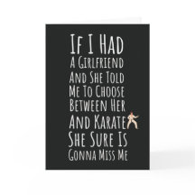 面白い空手の男性カード 武術 彼のための少年たち