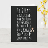 面白い空手の男性カード 武術 彼のための少年たち カード (黄色い花)