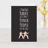 面白い空手カード ジョーク ユーモア 武術 皮肉 カード (黄色い花)