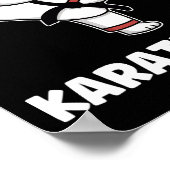 面白い空手キャットカワイイ女人空手 ポスター (角)