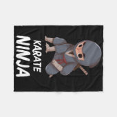 面白い空手少年 - 武術スポーツ フリースブランケット (正面(横))