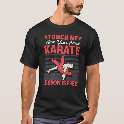 面白い空手 プレミアム Tシャツ (正面)
