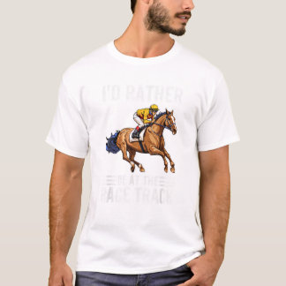 面白い競馬場の競馬男女兼用クールなH Tシャツ