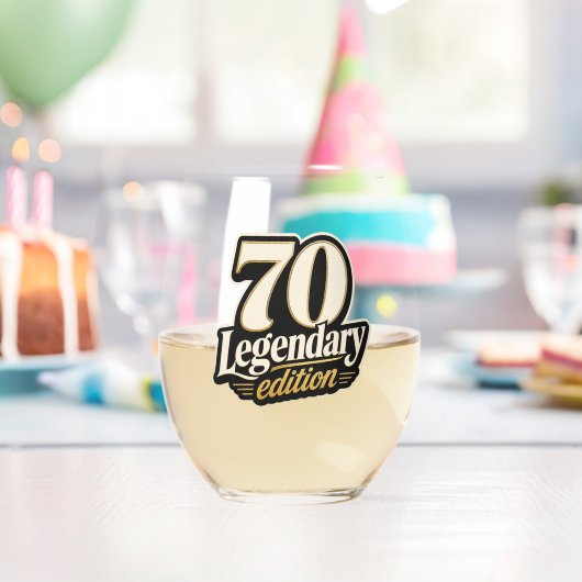 面白い節目の誕生日ワイングラス | ヴィンテージエイジ ステムなしワイングラス (インサイチュ (バースデー))