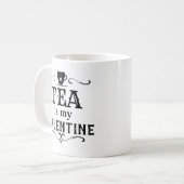 面白い紅茶が私のバレンタイン コーヒーマグカップ (正面左)