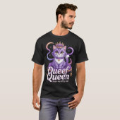 面白い紫の女王猫ダーティジョークキティパールドゥルーデ Tシャツ (正面フル)