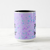 面白い紫色の飛沫 コーヒーマグ マグカップ (中央)