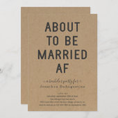 面白い結婚前パーティー 結婚するよ！ 招待状 (正面/裏面)