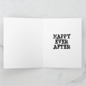 面白い結婚式のハンドカフ夫婦おめでとうカード サンキューカード (内部)