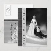 面白い結婚式の事前お知らせ 案内ポストカード (正面/裏面)