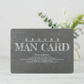 面白い結婚式の介添人またはベストマン提案カード 招待状 (スタンド正面)