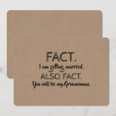 面白い結婚式の提案 グルームズマン ベストマン 招待状 (正面/裏面)