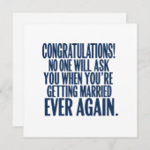 面白い結婚式 婚約 おめでとう 結婚しました シーズンカード (正面/裏面)