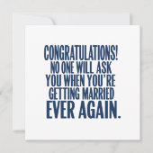 面白い結婚式 婚約 おめでとう 結婚しました シーズンカード (正面)