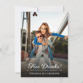 面白い結婚発表写真で日程を保存 招待状 (正面)