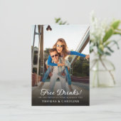 面白い結婚発表写真で結婚日を保存しよう 招待状 (スタンド正面)