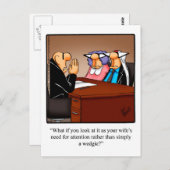 面白い結婚/記念日のユーモア ポストカード (正面/裏面)