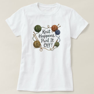 面白い編み物トート&プロジェクトバッグ Tシャツ