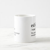 面白い編集の定義 コーヒーマグカップ (中央)