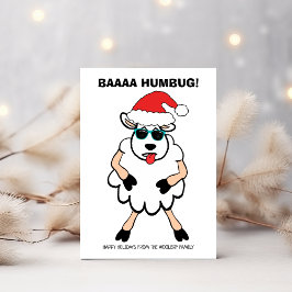 面白い羊のスクルージ「バァハンブグ」クリスマス シーズンカード