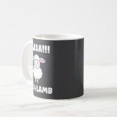 面白い羊の引用 "Baaah I'm A Lamb" コーヒーマグカップ (正面左)