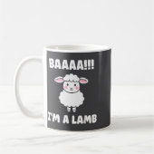 面白い羊の引用 "Baaah I'm A Lamb" コーヒーマグカップ (左)