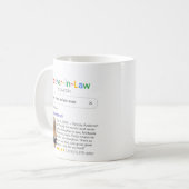 面白い義母は最高の検索と写真 コーヒーマグカップ (正面左)