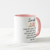 面白い義理の娘へのプレゼント, 結婚記念の名入れ マグカップ (正面右)