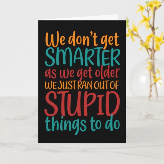 面白い老化名言 おもしろい誕生日カード ユニークな誕生日 カード (黄色い花)