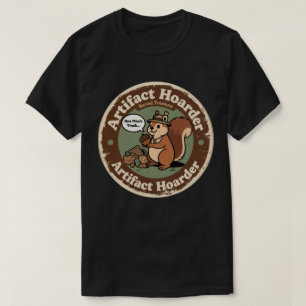 面白い考古学者 リスの骨董品コレクター Tシャツ