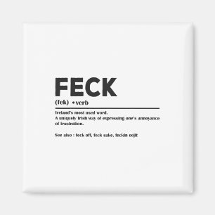面白い聖パトリックの日アイルランドのFeckの定義 女性用 マグネット