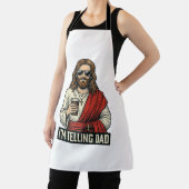 面白い聖父コーヒー ビンテージ 彫刻Tシャツ D エプロン (インサイチュ)