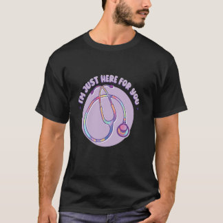 面白い聴診器看護師 RN Tシャツ