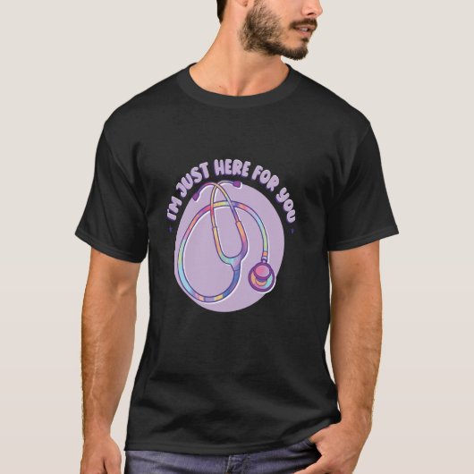 面白い聴診器看護師 RN Tシャツ (正面)