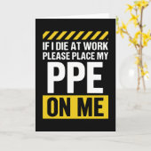 面白い職場安全対策 もし職場で死んだら私の カード (黄色い花)