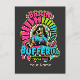 面白い脳バッファリングTシャツ ポストカード