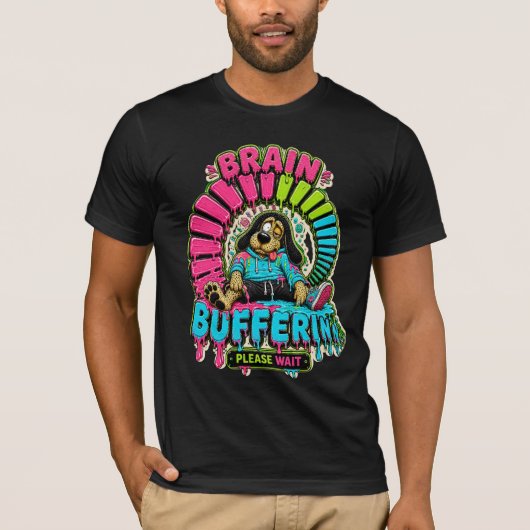 面白い脳バッファリングTシャツ Tシャツ (正面)