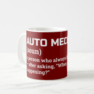 面白い自動車整備士の定義マグカップ コーヒーマグカップ