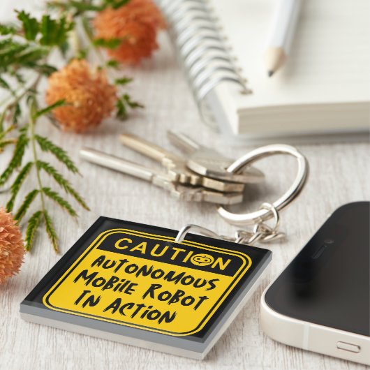 面白い自律移動ロボットが動いている キーホルダー (正面右)
