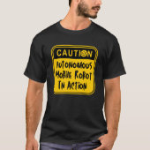 面白い自律移動ロボットが動作している Tシャツ (正面)