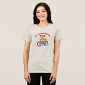 **面白い自転車に乗る犬 – かわいい犬のイラスト** トライブレンドTシャツ (正面全面)