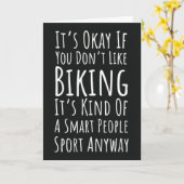 面白い自転車カード サイクリング サイクリスト ユーモア バイク カード (黄色い花)