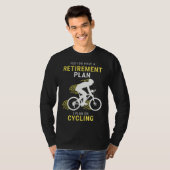 面白い自転車引退計画 自転車 サイクリスト バイク Tシャツ (正面フル)