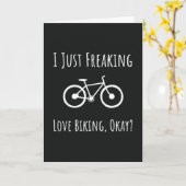 面白い自転車愛好家カード サイクリスト サイクリング 自転車 カード (黄色い花)