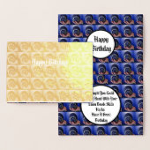 面白い芝生のボウリング玉に手を貸して、誕生日 箔カード (ディスプレー)