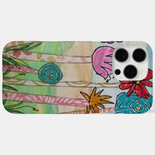 面白い花と茎 Case-Mate iPhoneケース (裏面 (横))